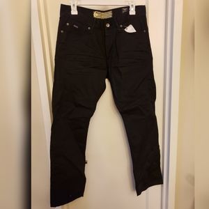 Born Fly Black Coated Denim Twill Jeans